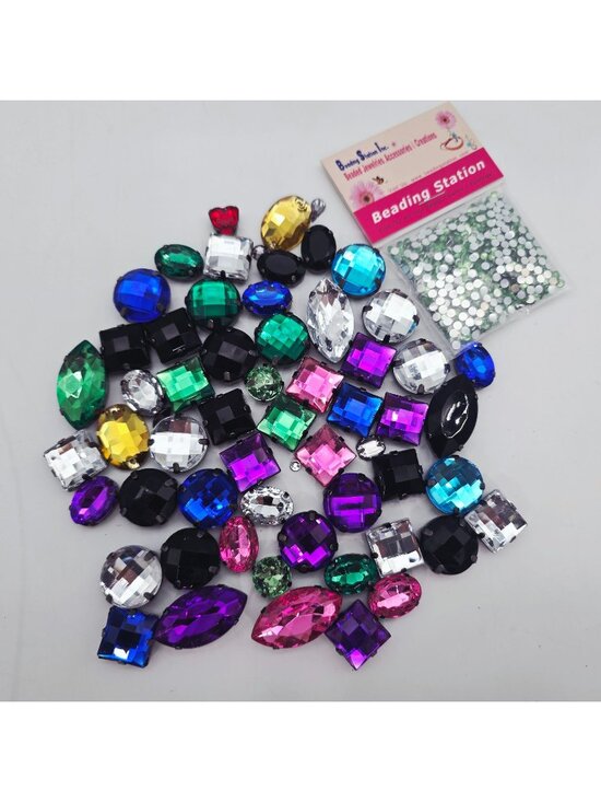 Beading Station Other - Assorted Craft Rhinestones & Gems For Jewelry Making Sewing DIY Projects